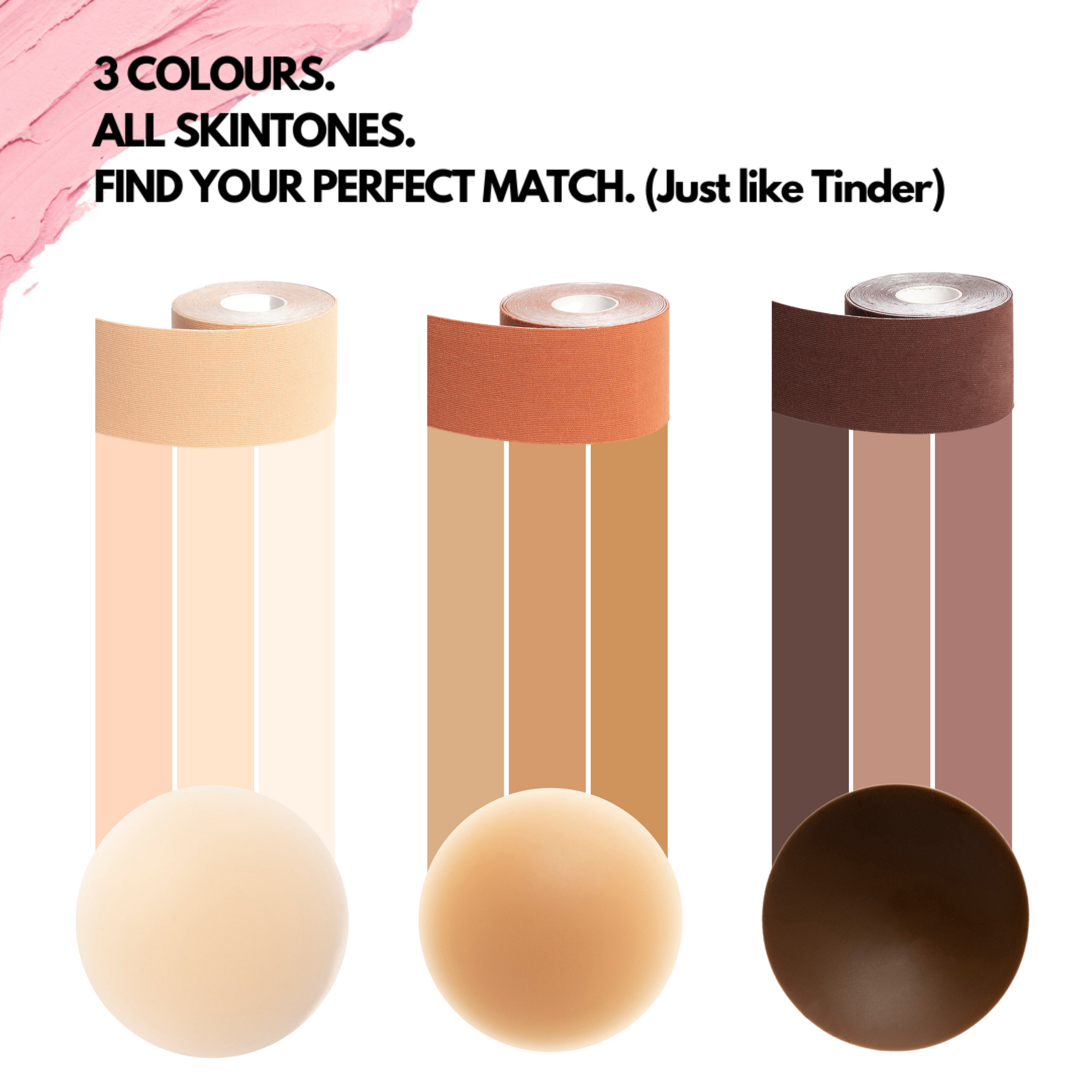 Boobie Bundle (5m Tape + 2 Nipple Cover Set)